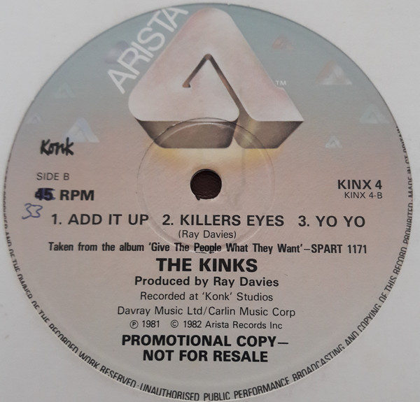 Accords et paroles Killers Eyes The Kinks