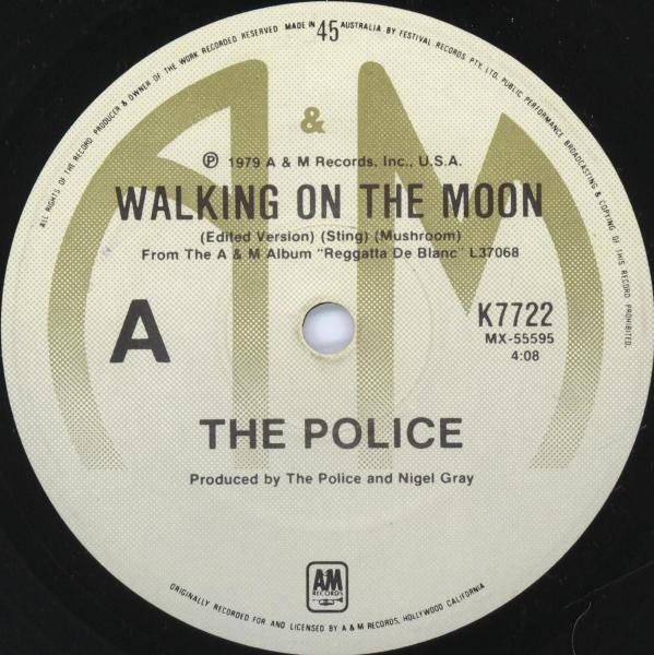 Accords et paroles Walking On The Moon The Police