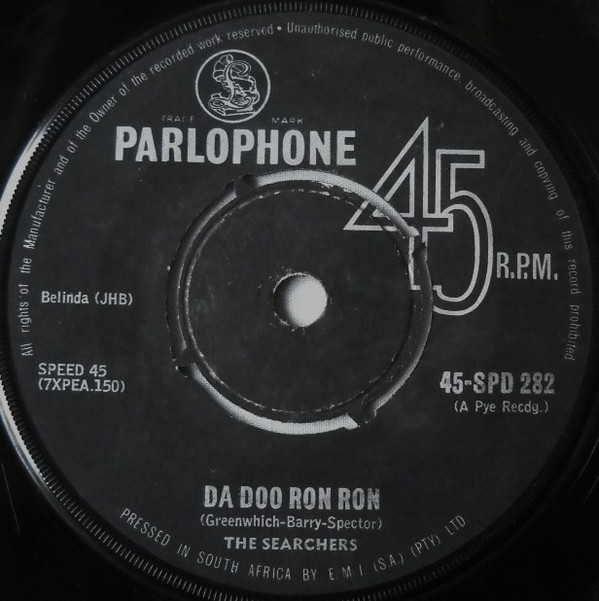 Accords et paroles Da Doo Ron Ron The Searchers