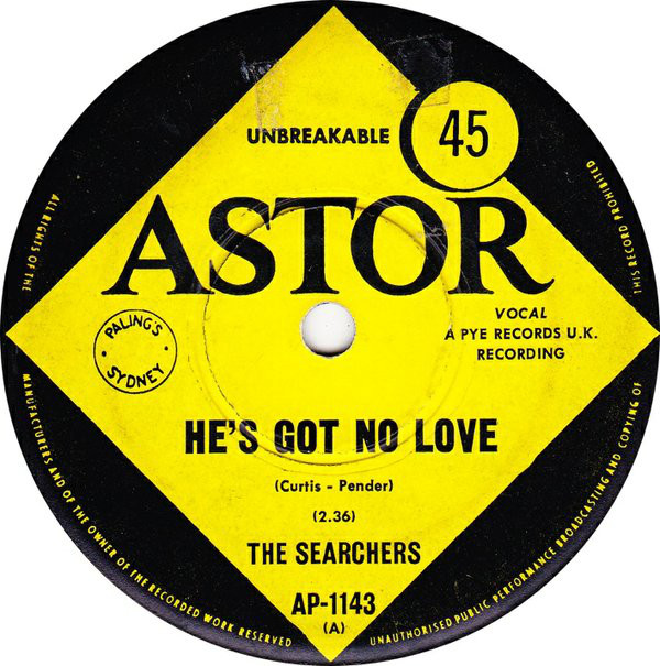 Accords et paroles Hes Got No Love The Searchers