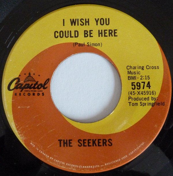 Accords et paroles I Wish You Could Be Here The Seekers