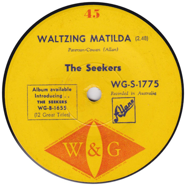 Accords et paroles Waltzing Matilda The Seekers