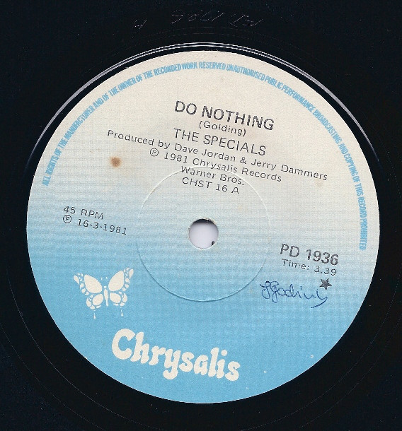 Accords et paroles Do Nothing The Specials