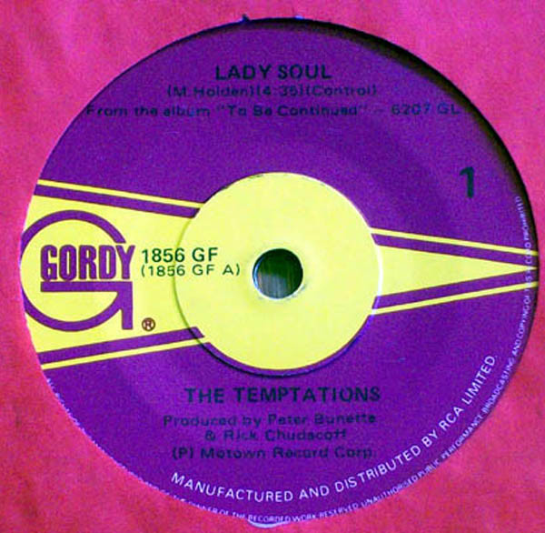 Accords et paroles Lady The Temptations