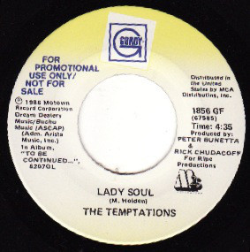 Accords et paroles Lady Soul The Temptations