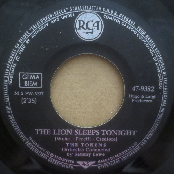 Accords et paroles The Lion Sleep Tonight The Tokens