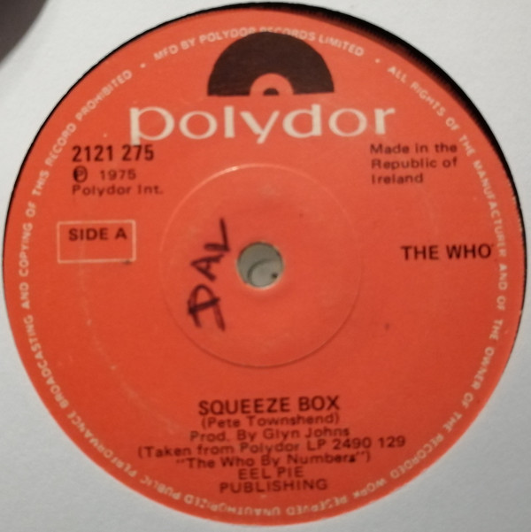 Accords et paroles Squeeze Box The Who