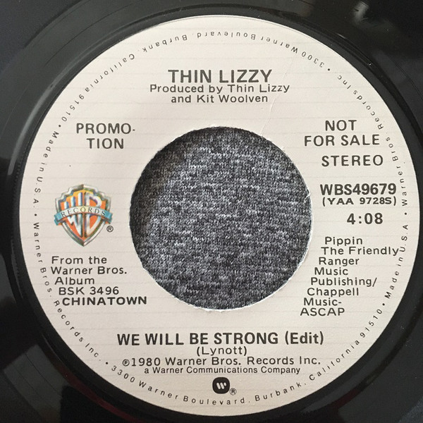 Accords et paroles We Will Be Strong Thin Lizzy