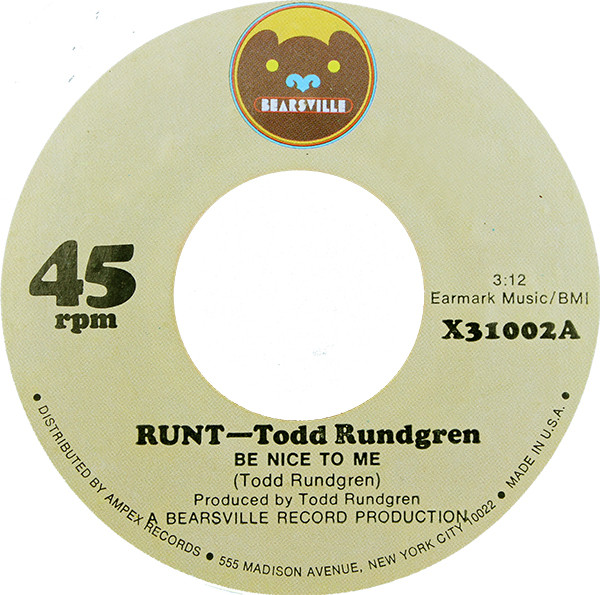 Accords et paroles Be Nice To Me Todd Rundgren