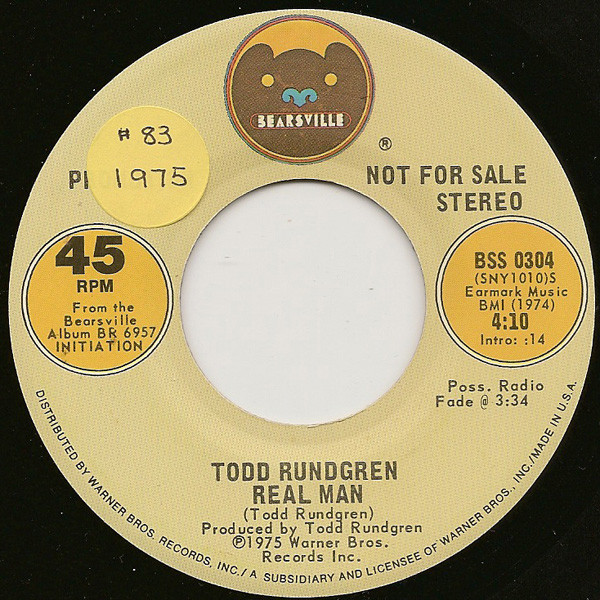 Accords et paroles Real Man Todd Rundgren