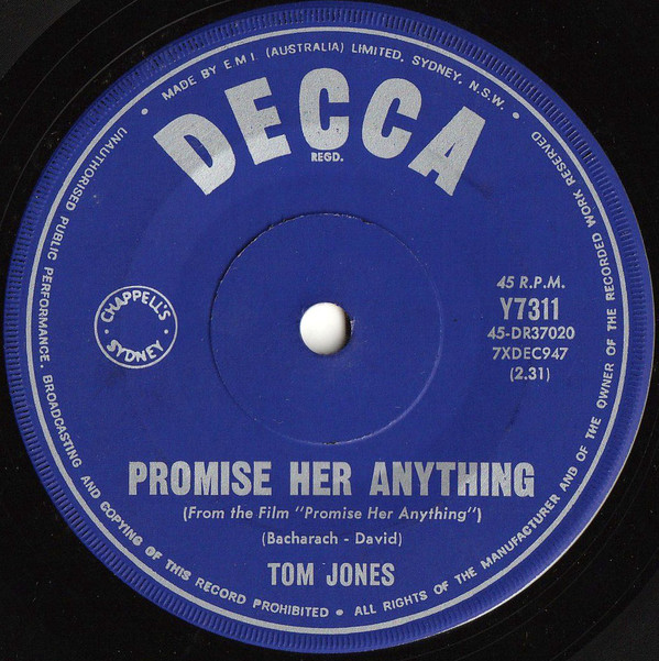 Accords et paroles Promise her anything Tom Jones