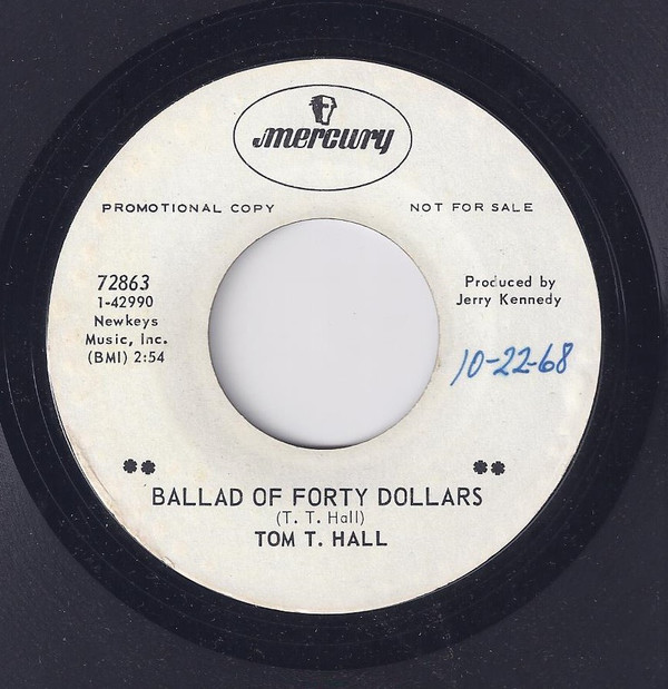 Accords et paroles Ballad Of Forty Dollars Tom T. Hall