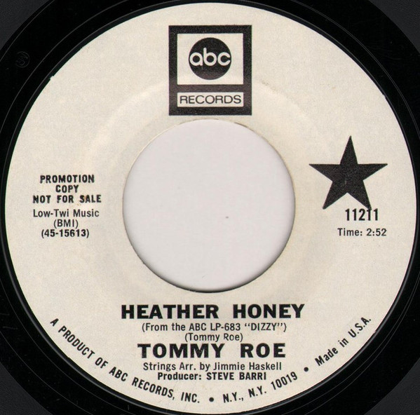 Accords et paroles Heather Honey Tommy Roe