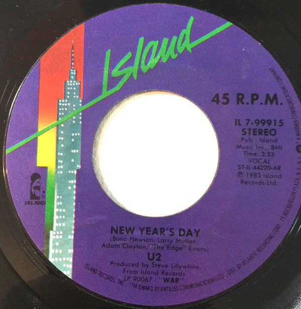 Accords et paroles New Year's Day U2