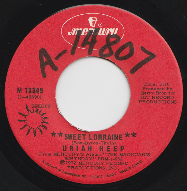 Accords et paroles Sweet Lorraine Uriah Heep