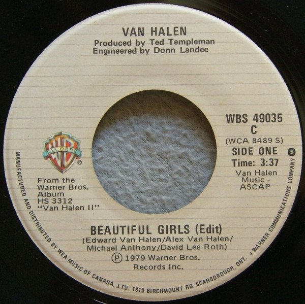 Accords et paroles Beautiful Girls Van Halen