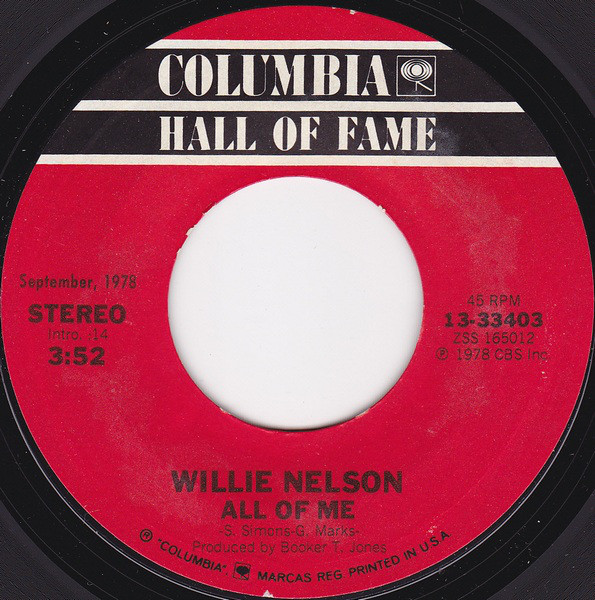 Accords et paroles All of me Willie Nelson