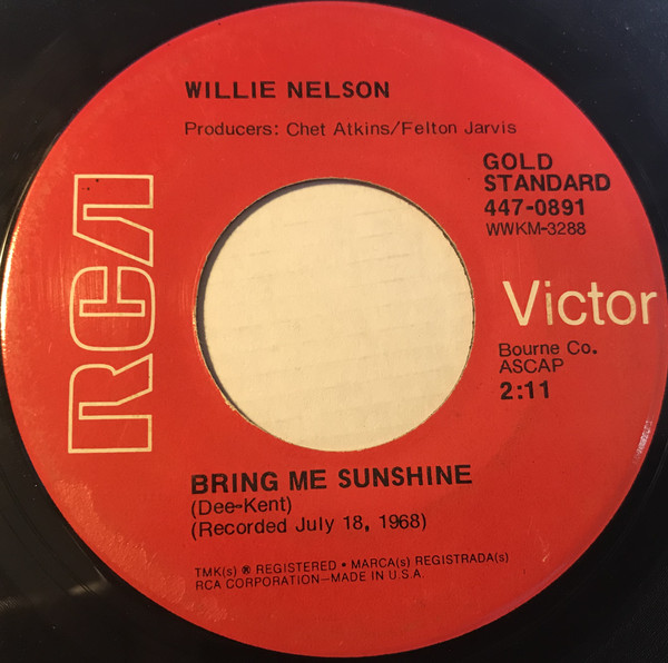 Accords et paroles Bring Me Sunshine Willie Nelson