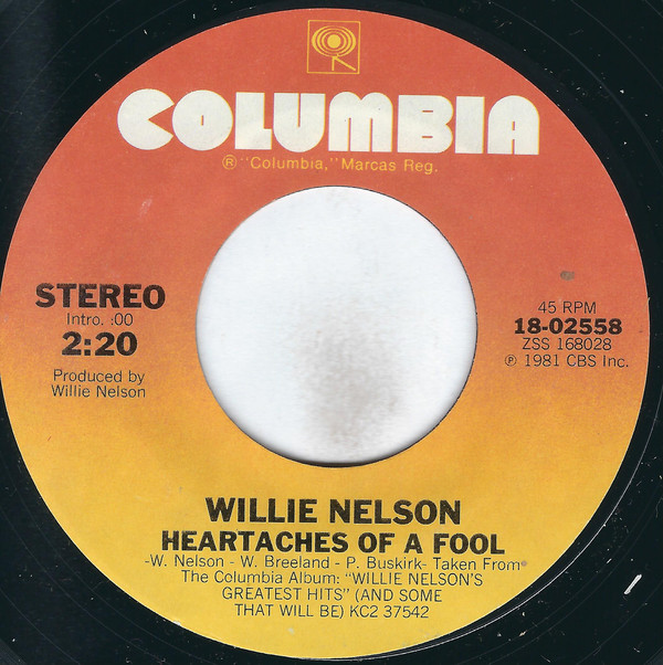 Accords et paroles Heartaches Of A Fool Willie Nelson
