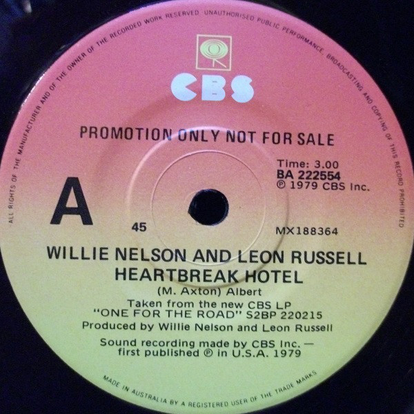 Accords et paroles Heartbreak hotel Willie Nelson