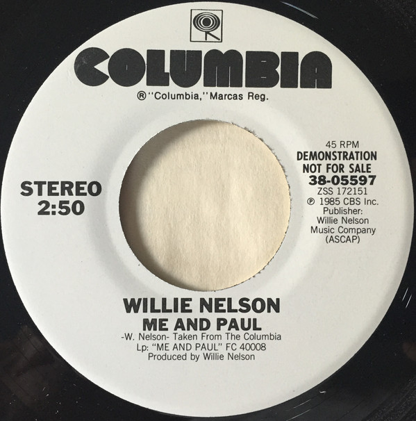 Accords et paroles Me And Paul Willie Nelson