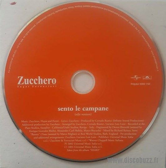 Accords et paroles Sento Le Campane Zucchero